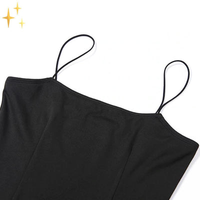 Elegantes Abendkleid mit Seitenschlitz - Figurbetontes Maxikleid mit Spaghettiträgern